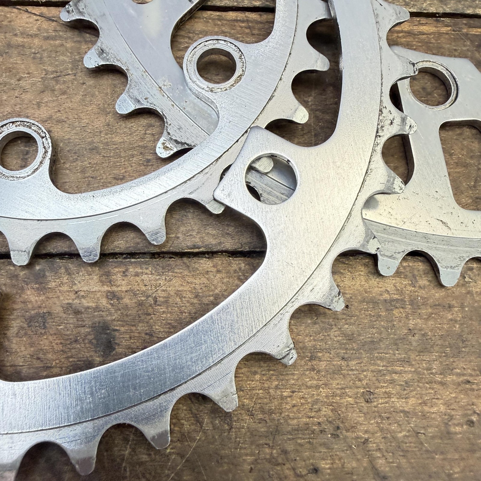 Vintage SR 48/38/28T Chainring Set 110 BCD 5-Arm Triple Turbine Road Bike