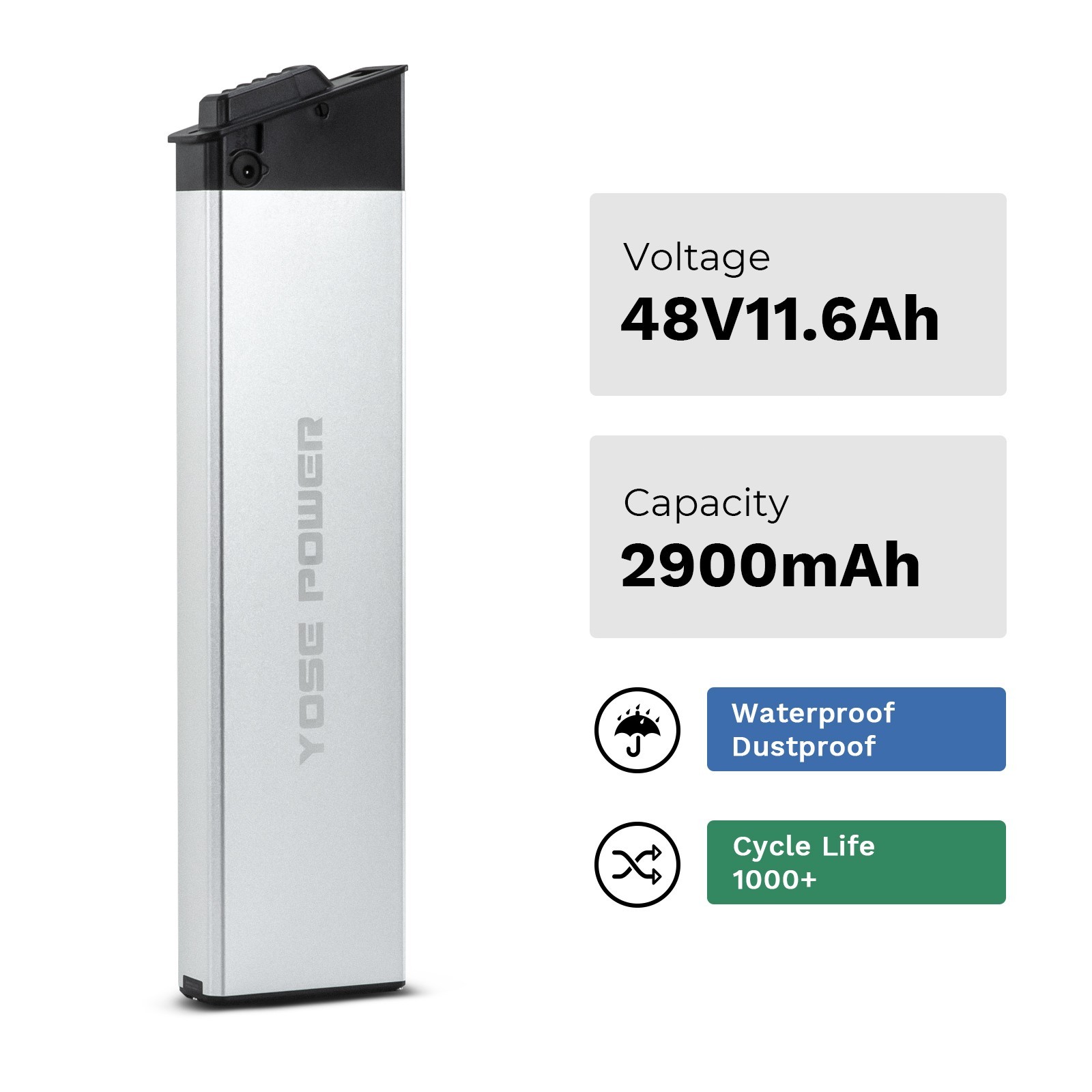 Lectric Bike Battery 48V 11.6Ah for Lectric XP 1.0 2.0 3.0 Ebike Battery 48V