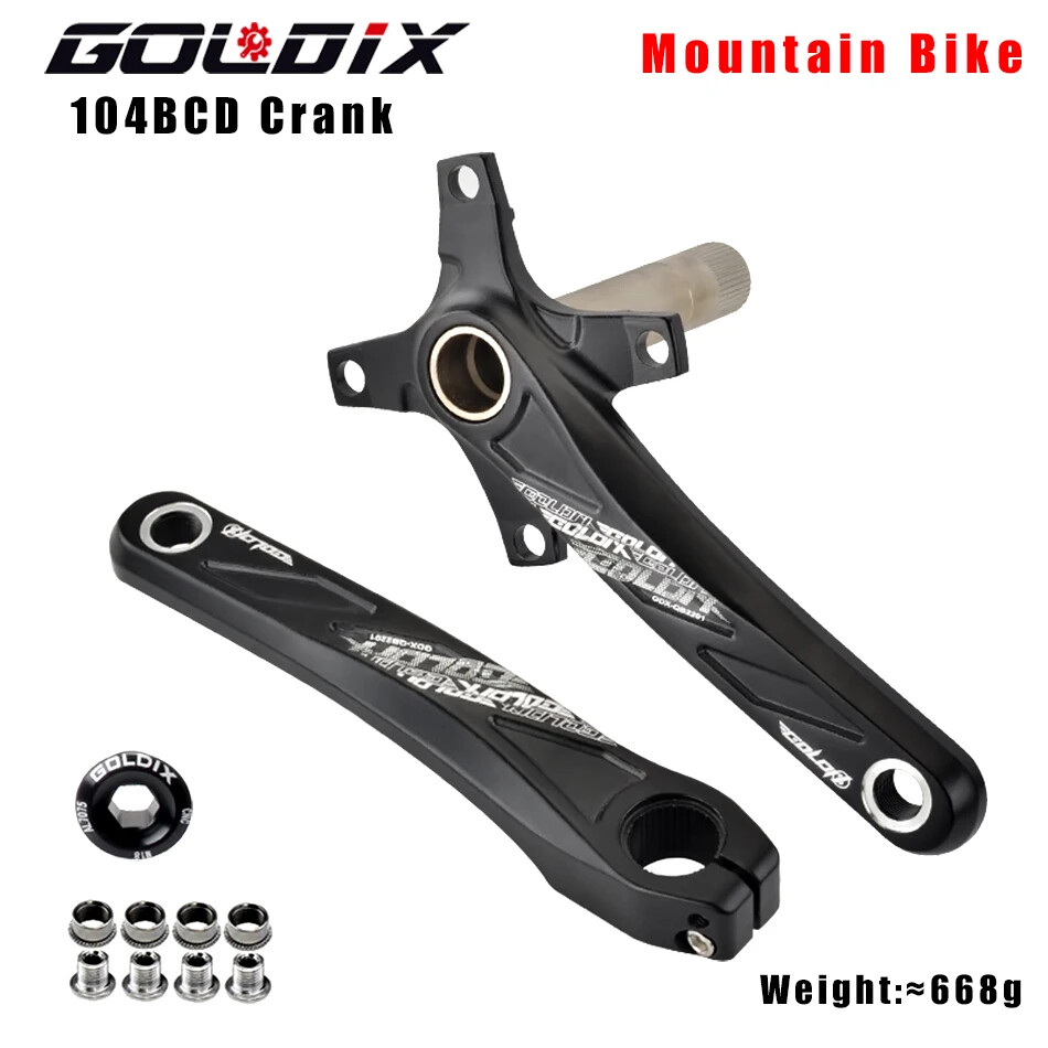104BCD 170/175mm MTB Bicycle Crankset 32T/34T/36T/38T Round/Oval Chainrings