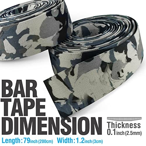 Road Bike Handlebar Tape – Road Cycling Bicycle Handle Urban Camo Gray/Black
