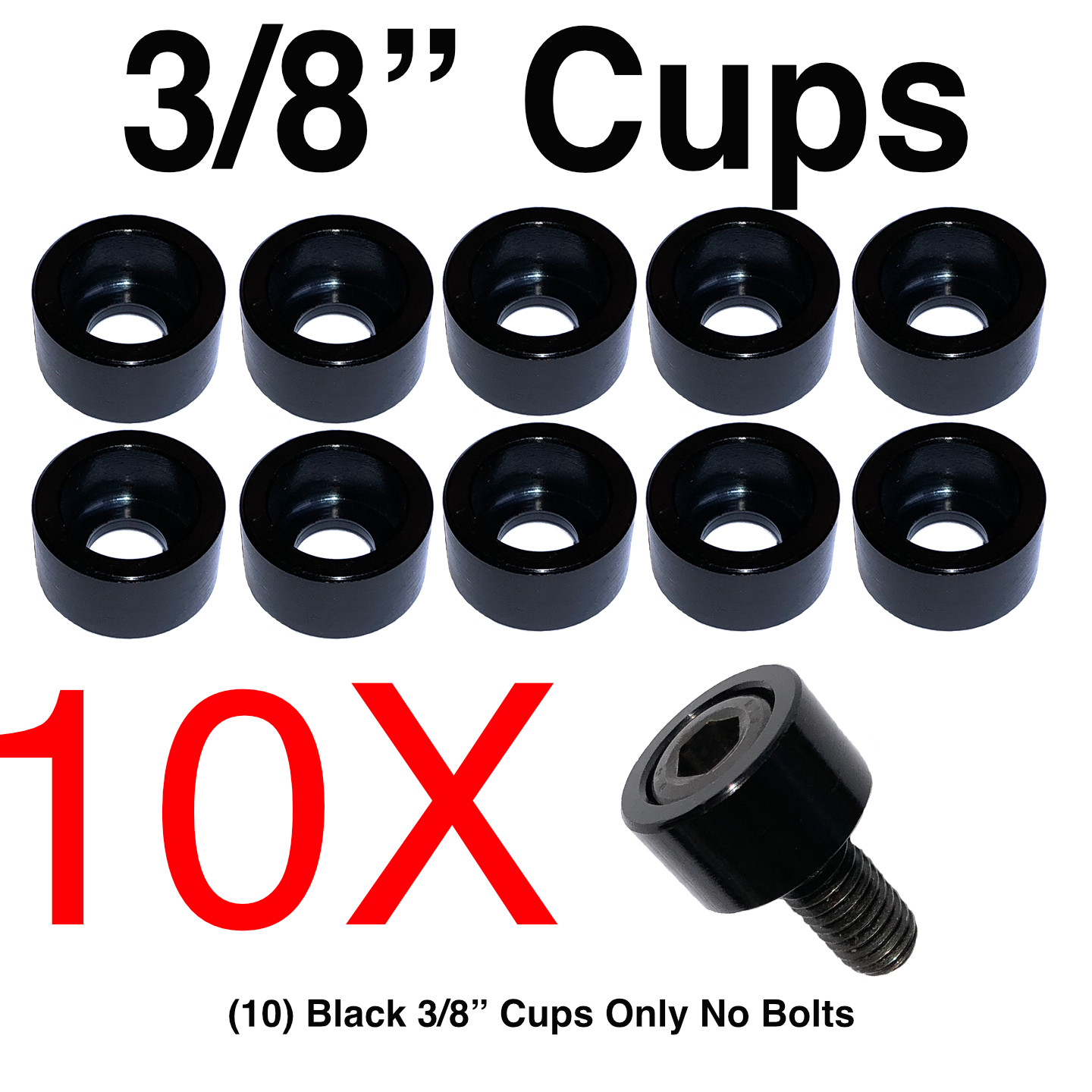 Hex Head Allen Bolt Cup 10X Washers Engine Dress up Hex Red Blue 1/4″ 5/16″ 3/8″