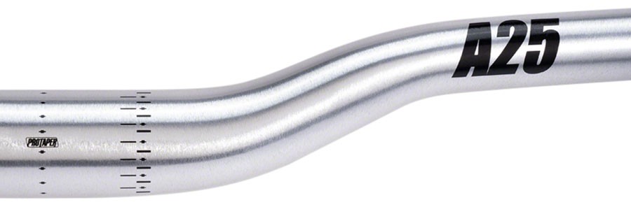 ProTaper A25 Handlebar – 810mm, 25mm Rise, 31.8mm, Aluminum, Polished Silver