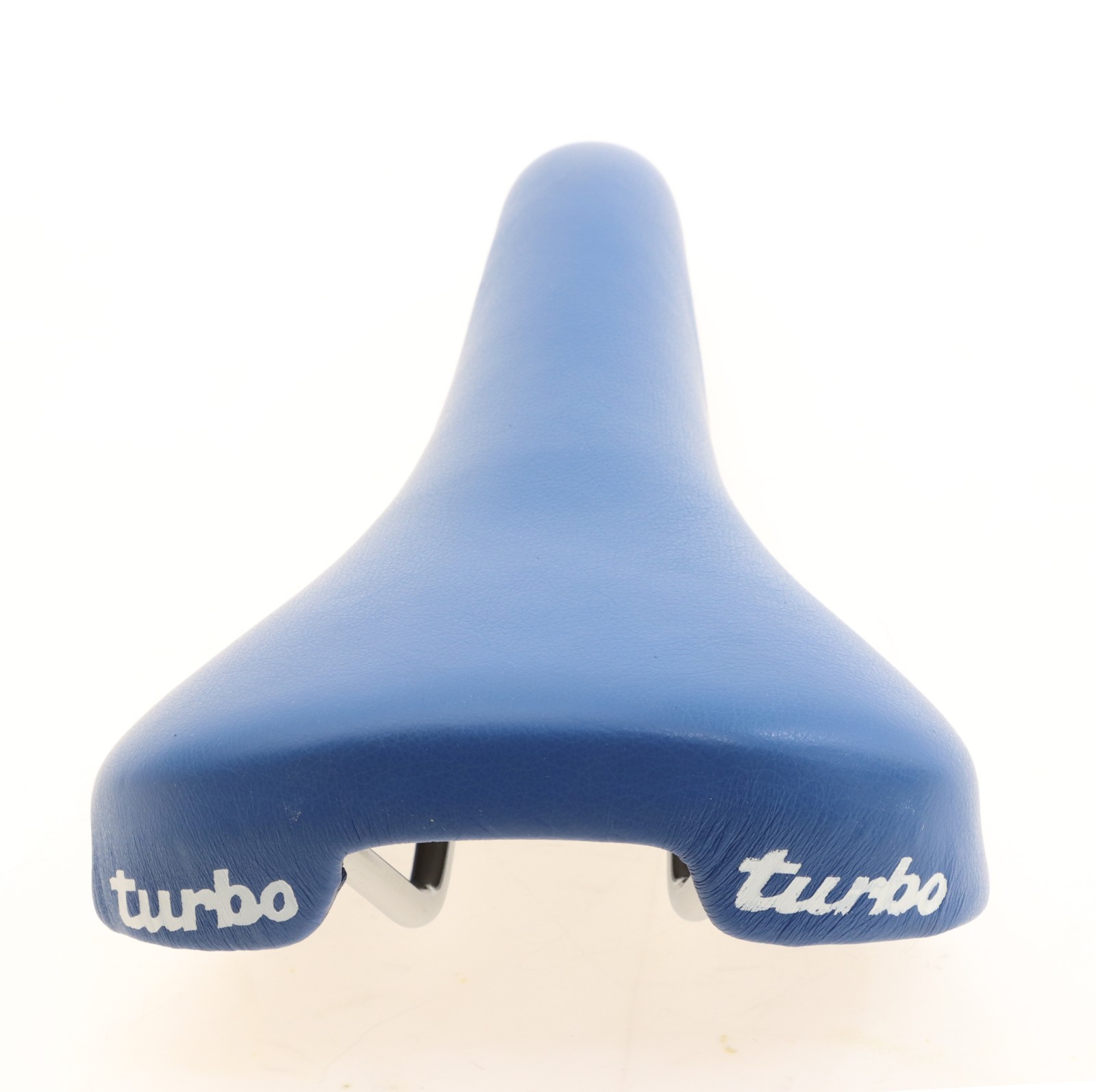 Selle Italia Turbo Leather Saddle Blue 90s Steel Rails RARE NEW in Box NOS