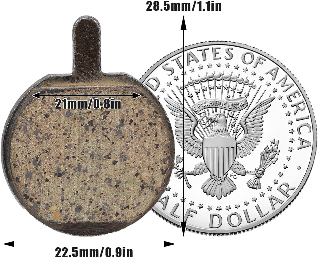 Bike Brake Pads, Bicycle Disc Resin Brakes Pad Semi Metal Smooth Braking Low Noi