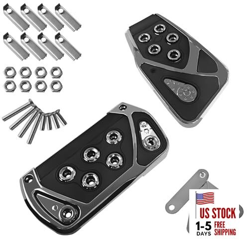 2PCS Car Pedal Covers 2.55In x 5.11In Automatic Transmission Gas and Black