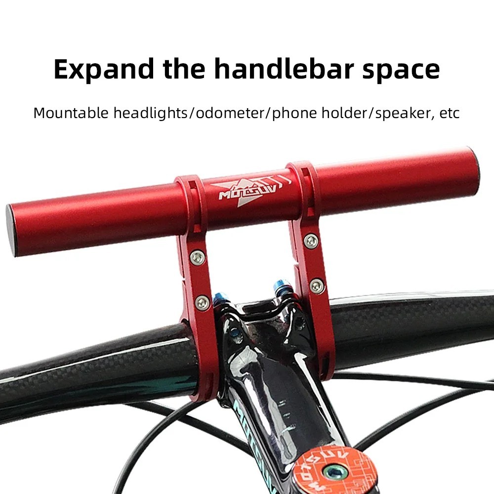Bicycle Handlebar Extender Bracket MTB Headlight Mount Extension Bar Rack