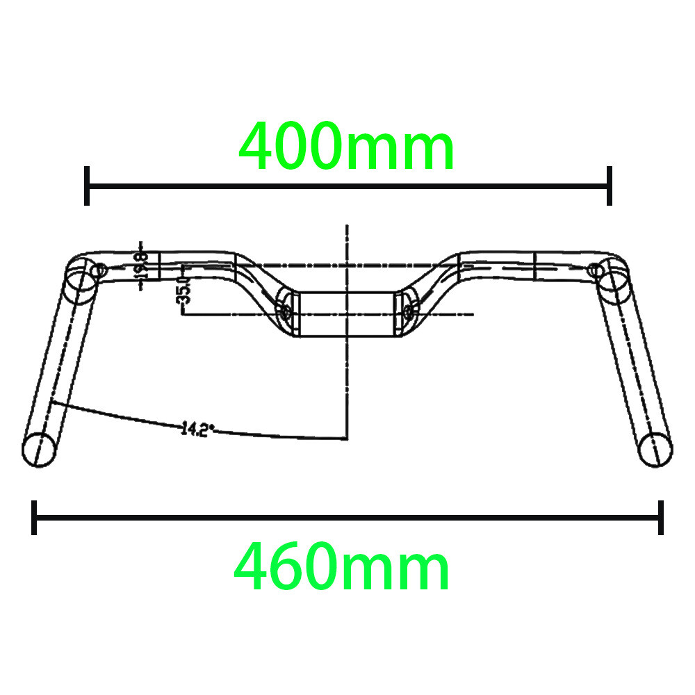 Carbon Fiber Riser 35mm Handlebar Road Bike Drop Bar 31.8mm Internal Cable Black