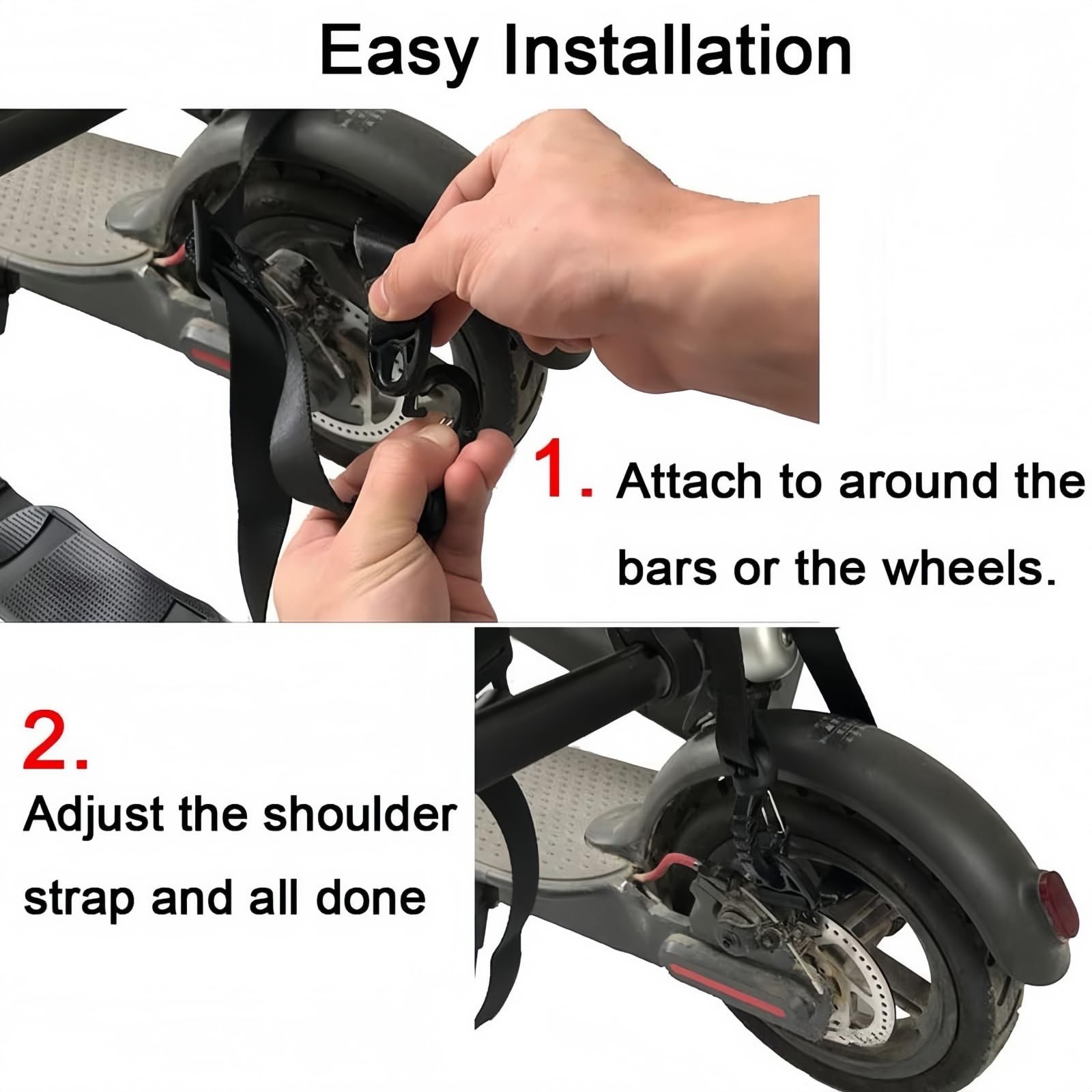 Electric Scooter Shoulder Strap Adjustable Carrying Strap Non-Slip Shoulder P…