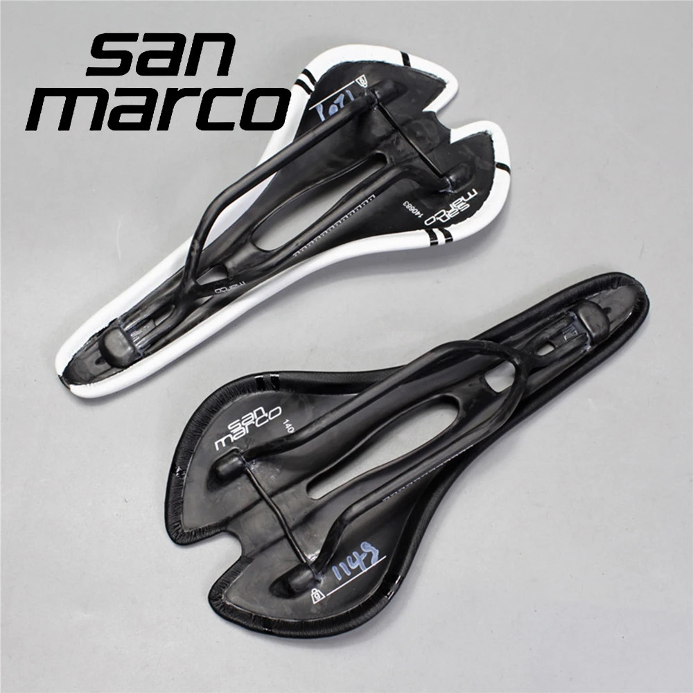 San Marco Aspide Carbon Road Bike Saddle 114g Hollow Comfort Seat Black White