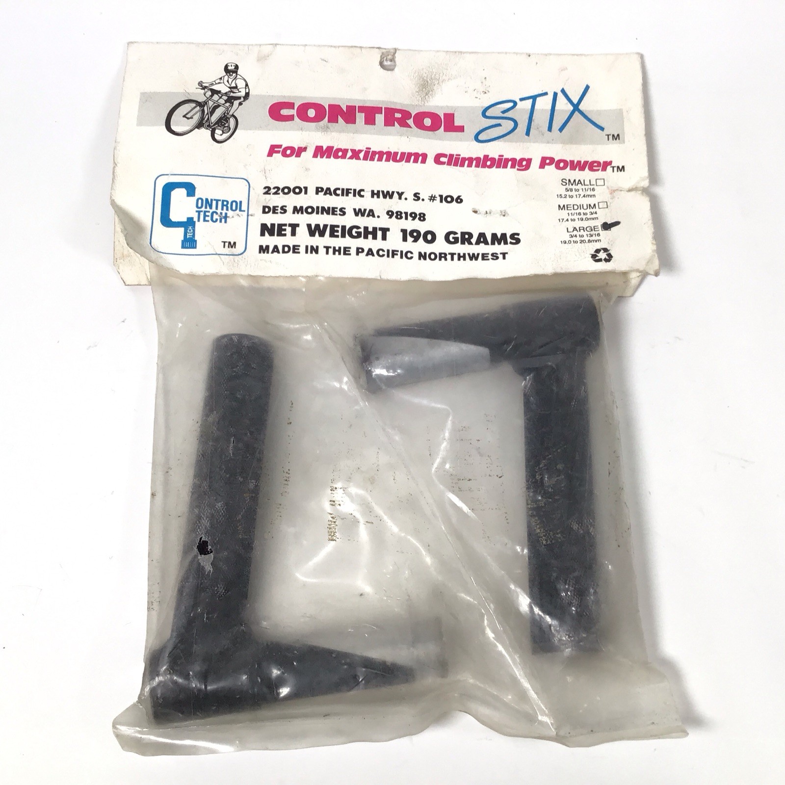 Control Tech Stix I Alloy Bar Ends Internal Clamp Climbing Bars NOS Vintage MTB
