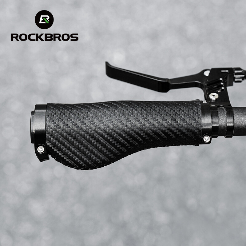 ROCKBROS Bike Handlebar Grips Leather Standard Ergonomic Waterproof Hand Grips