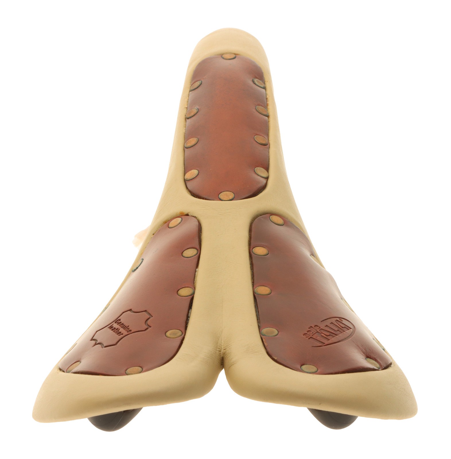 Selle Italia Storika Saddle Ti Alloy Rails Beige and Brown Leather NOS NIB NEW