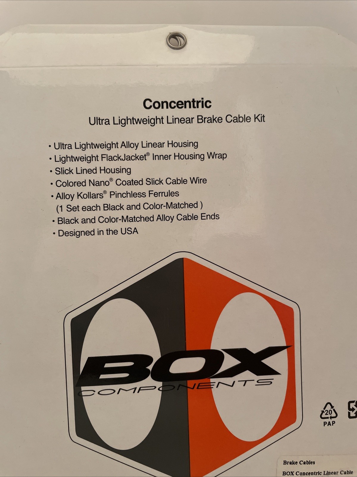 Bundle Of 2 Box Components Concentric Ultra Lightweight Linear Brake Cable Kit
