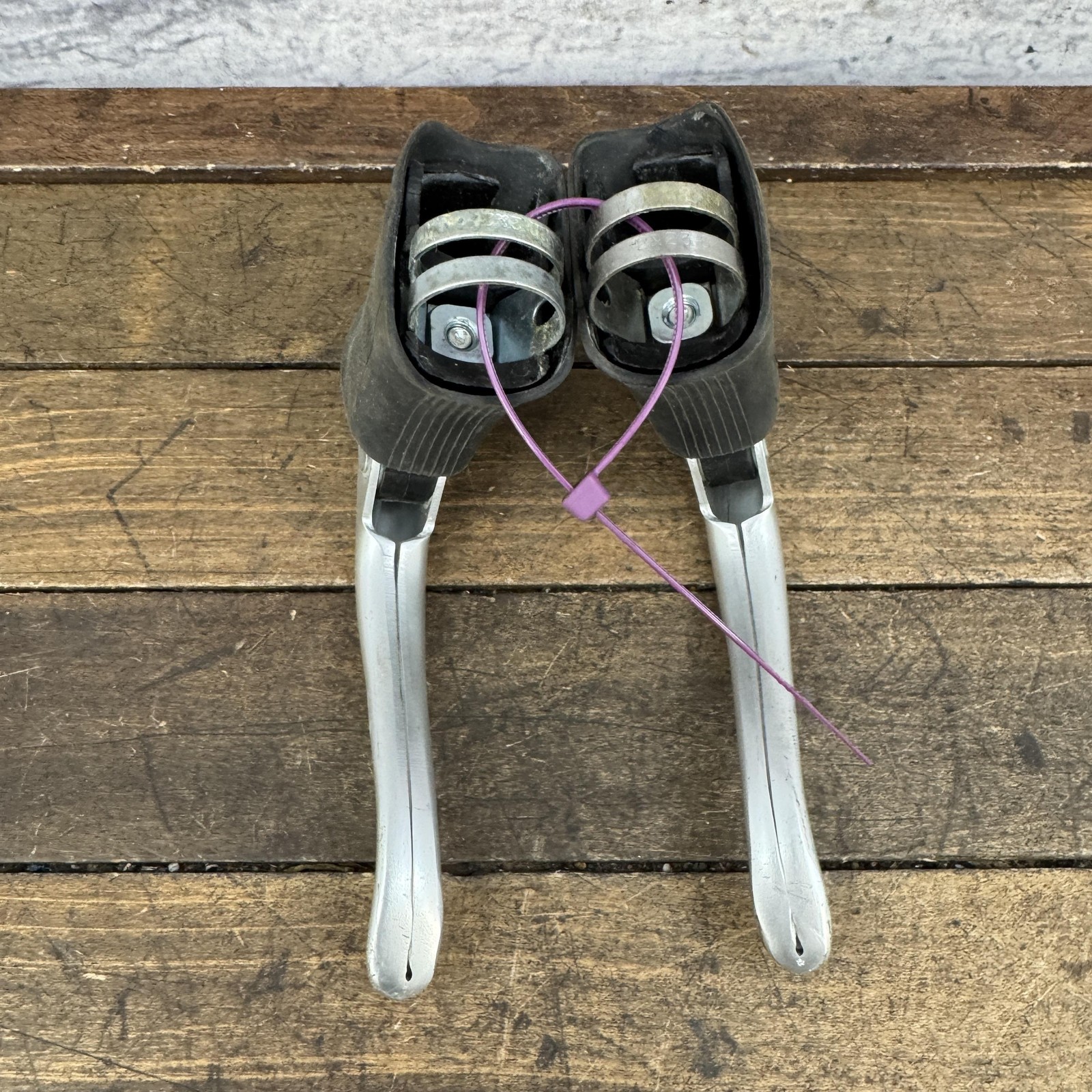 Vintage Miche Brake Levers Pair Aero 23.8mm Engraved Drop Bar Road Bike Italy