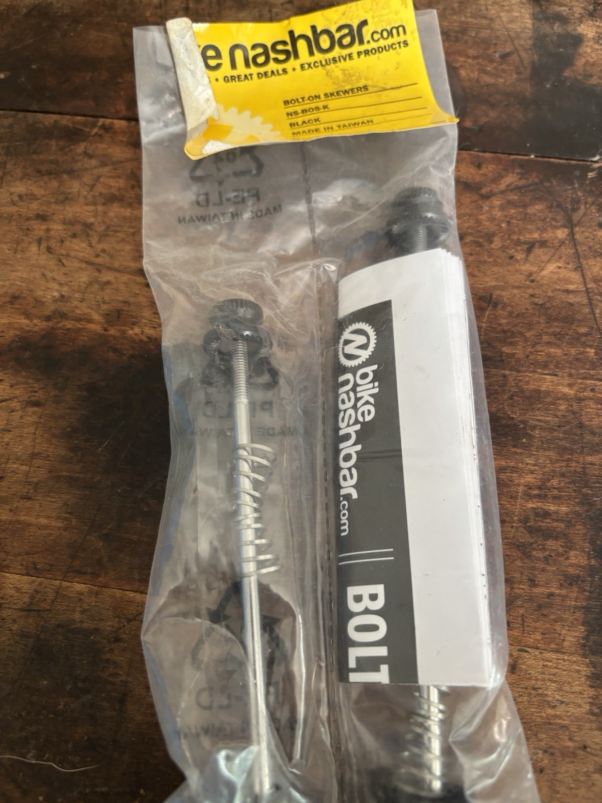 Vintage Nashbar Bolt-On Bike Skewer Set (2) NS-BOS-K- Front And Rear-
