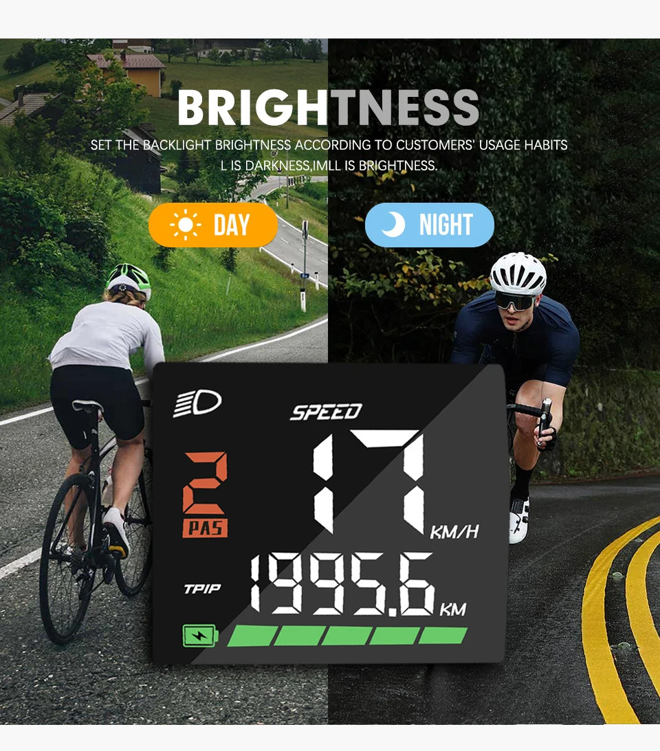 Electric Bike Display Color LCD DZ41 for BAFANG BBS01 BBS02B BBSHD Bike Computer