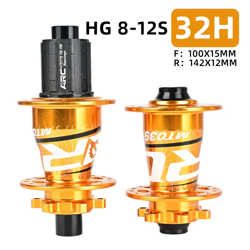 MTB Bicycle Front Rear Hubs 6 Pawls 114 Clicks Sealed Bearings Hubs HG Freehub