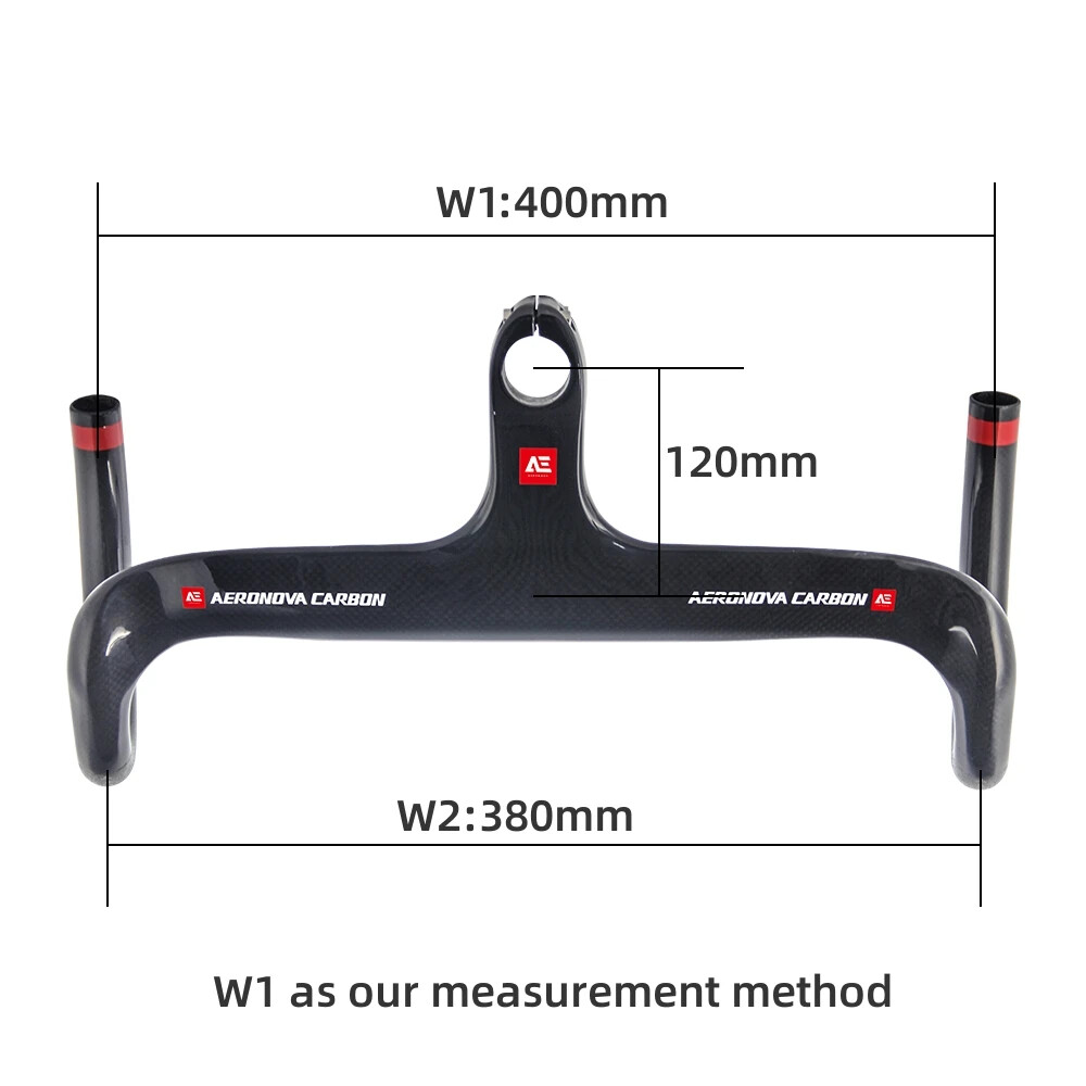Carbon Gravel Road Bike Integrated Handlebar 400/420/440mm Full Inner Routing