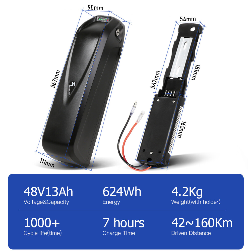 52V 48V 36V 17.4Ah 1000W Hailong Lithium Ebike Battery 48V Electric Bike Battery
