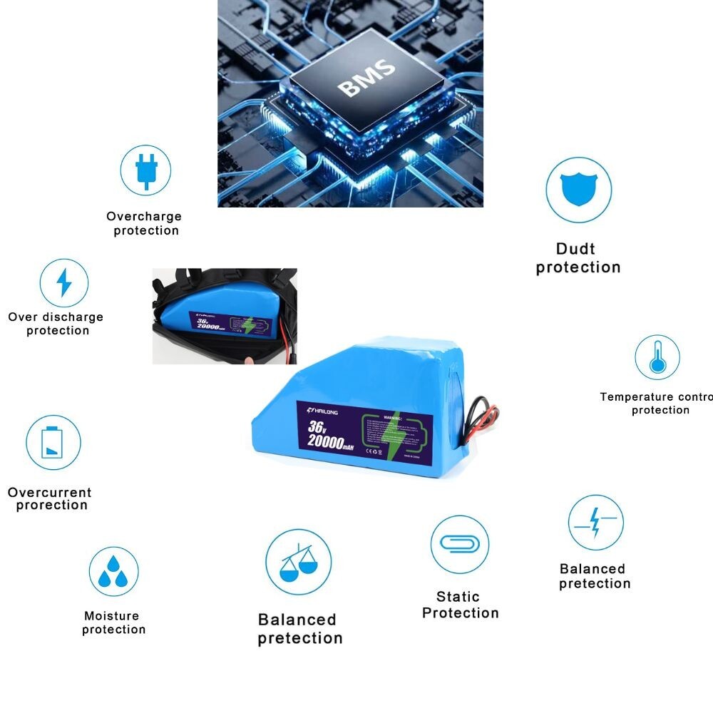 New 52V 48V 36V lithium Battery Li-ion Electric Battery BMS