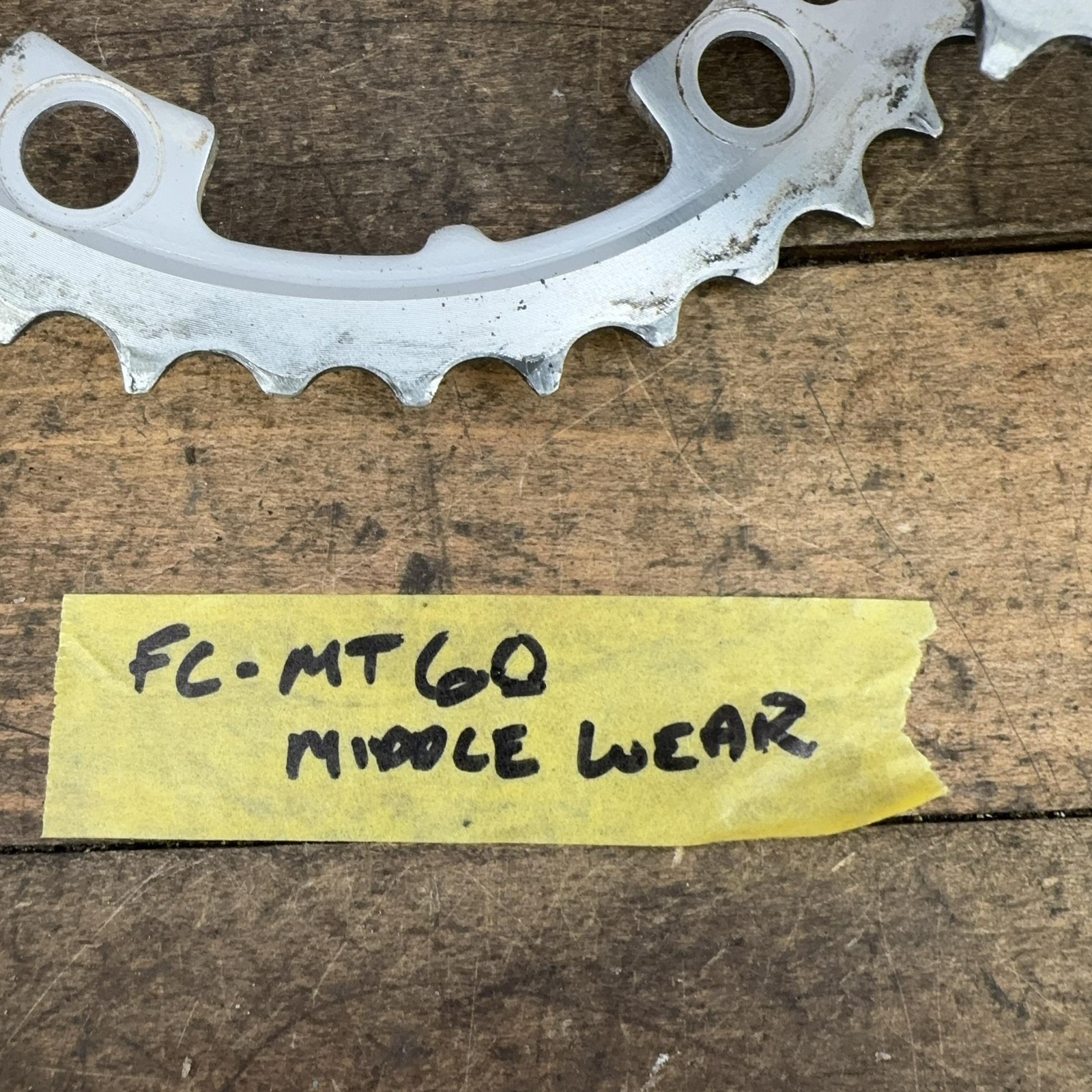 Vintage Shimano FC-MT60 Chainring Set 110/74 BCD 5-Arm Silver MTB 1980s Triple