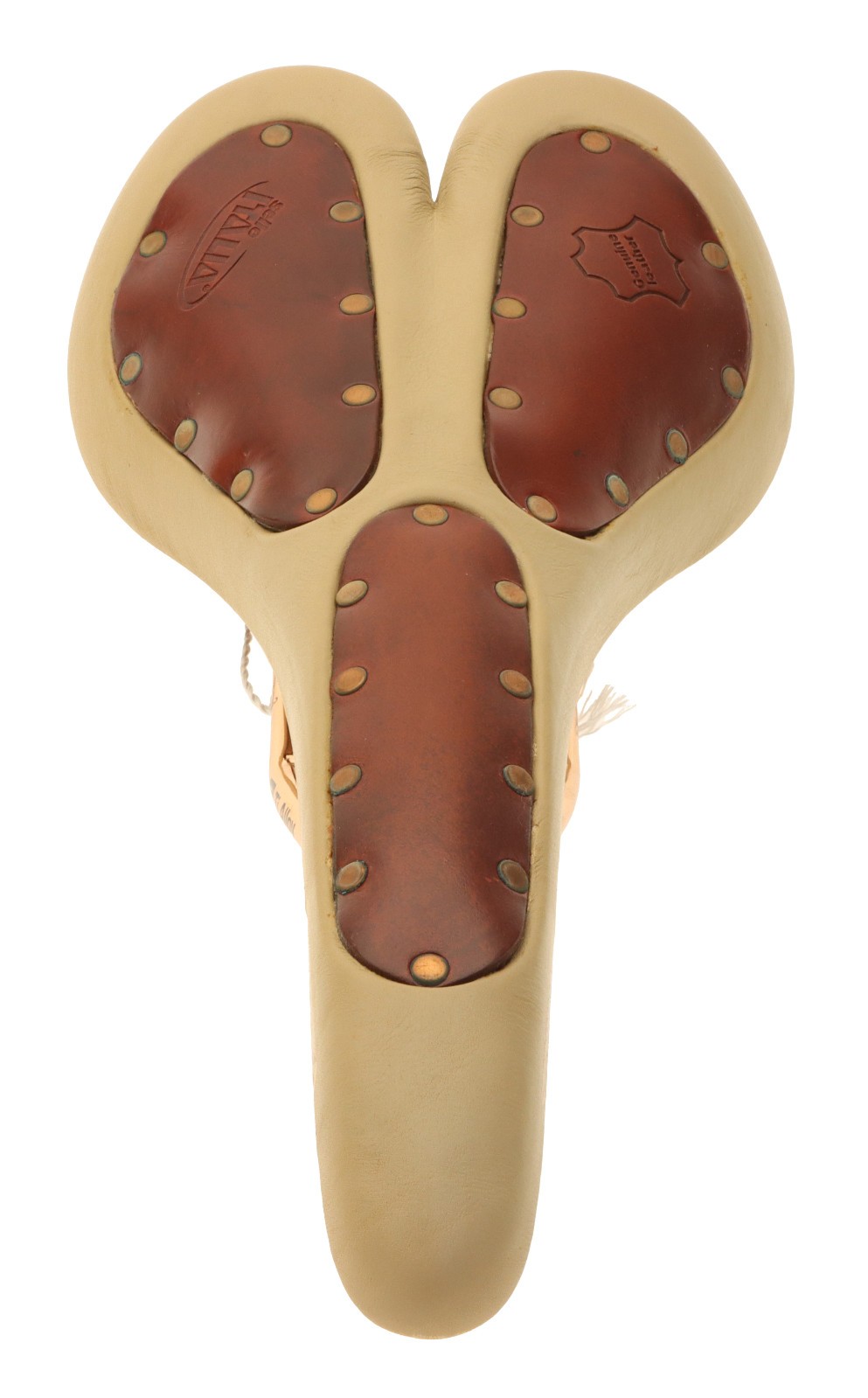 Selle Italia Storika Saddle Ti Alloy Rails Beige and Brown Leather NOS NIB NEW