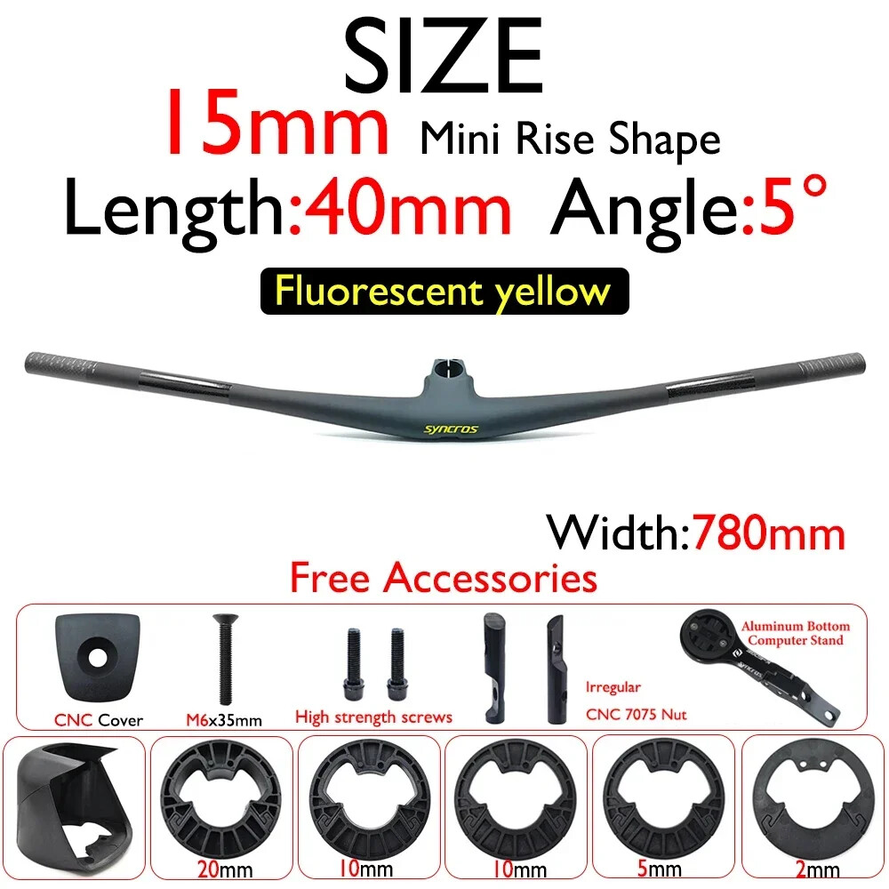 -25°/15° Full Carbon FRASER IC SL WC MTB 780mm Integrated Handlebar with Stem