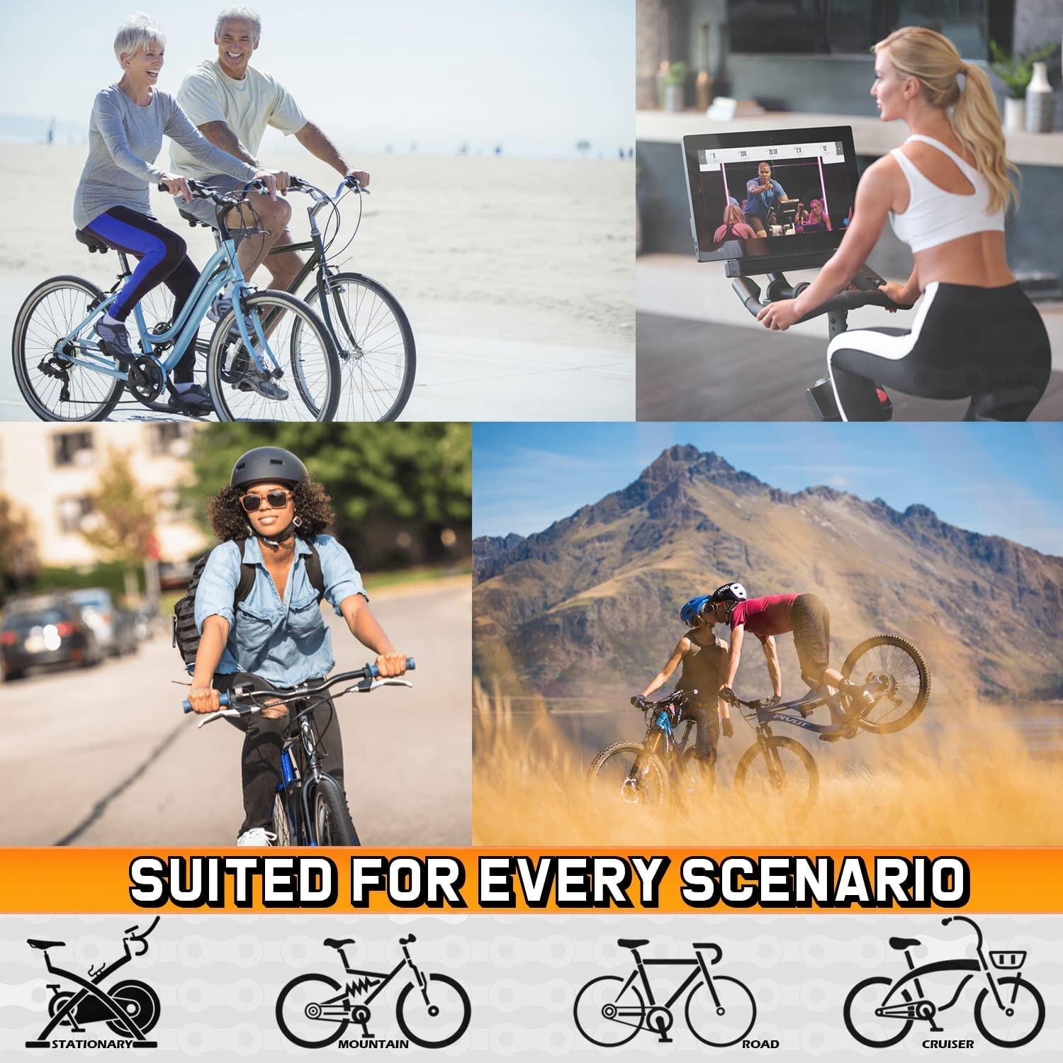 Bike Comfort Wide Big Bum Bicycle Gel Cushion Extra Soft Sporty Saddle Seat Pad