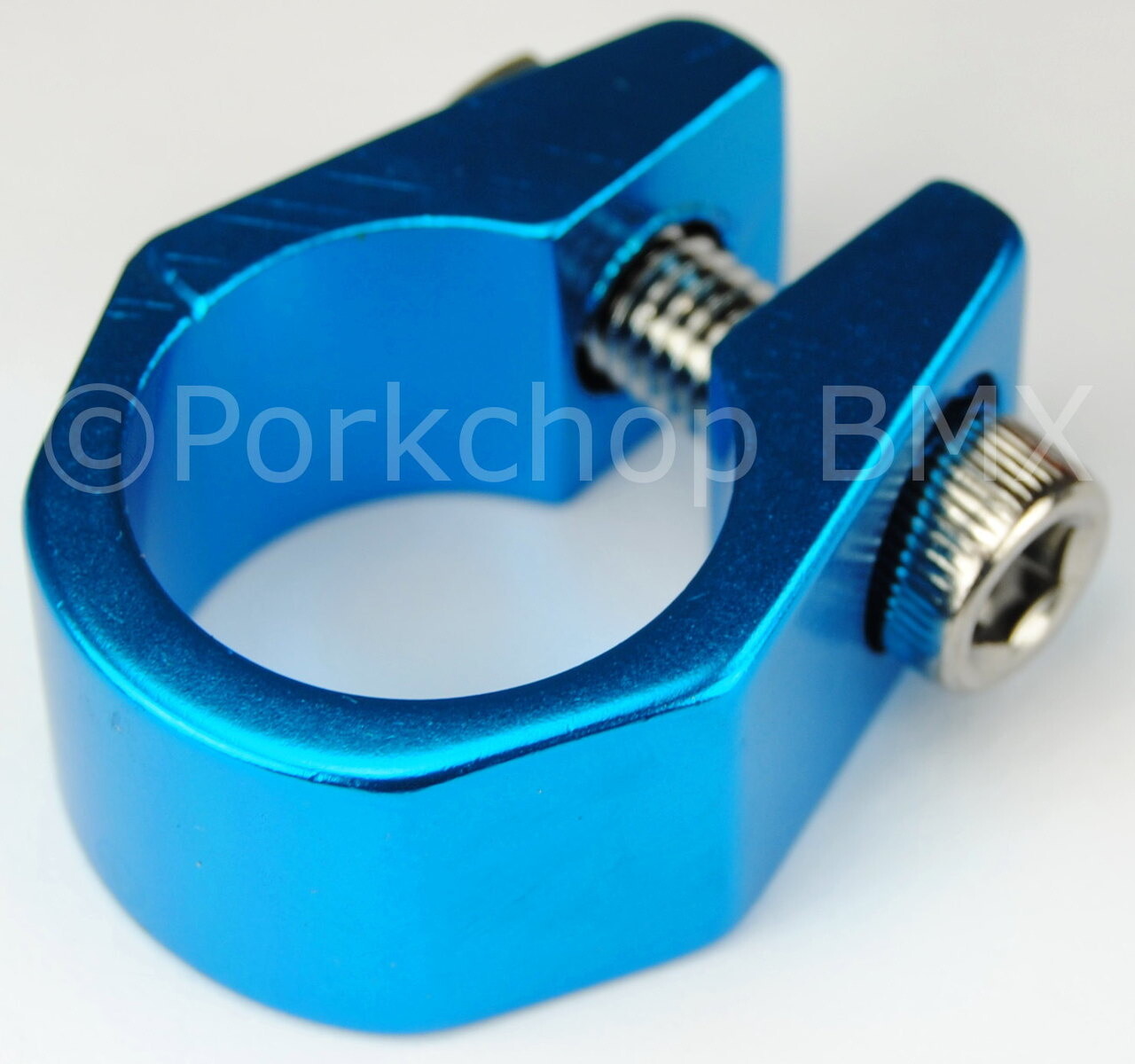 Tuf Neck style 25.4mm (1″) BMX bicycle seat post clamp – BRIGHT DIP BLUE