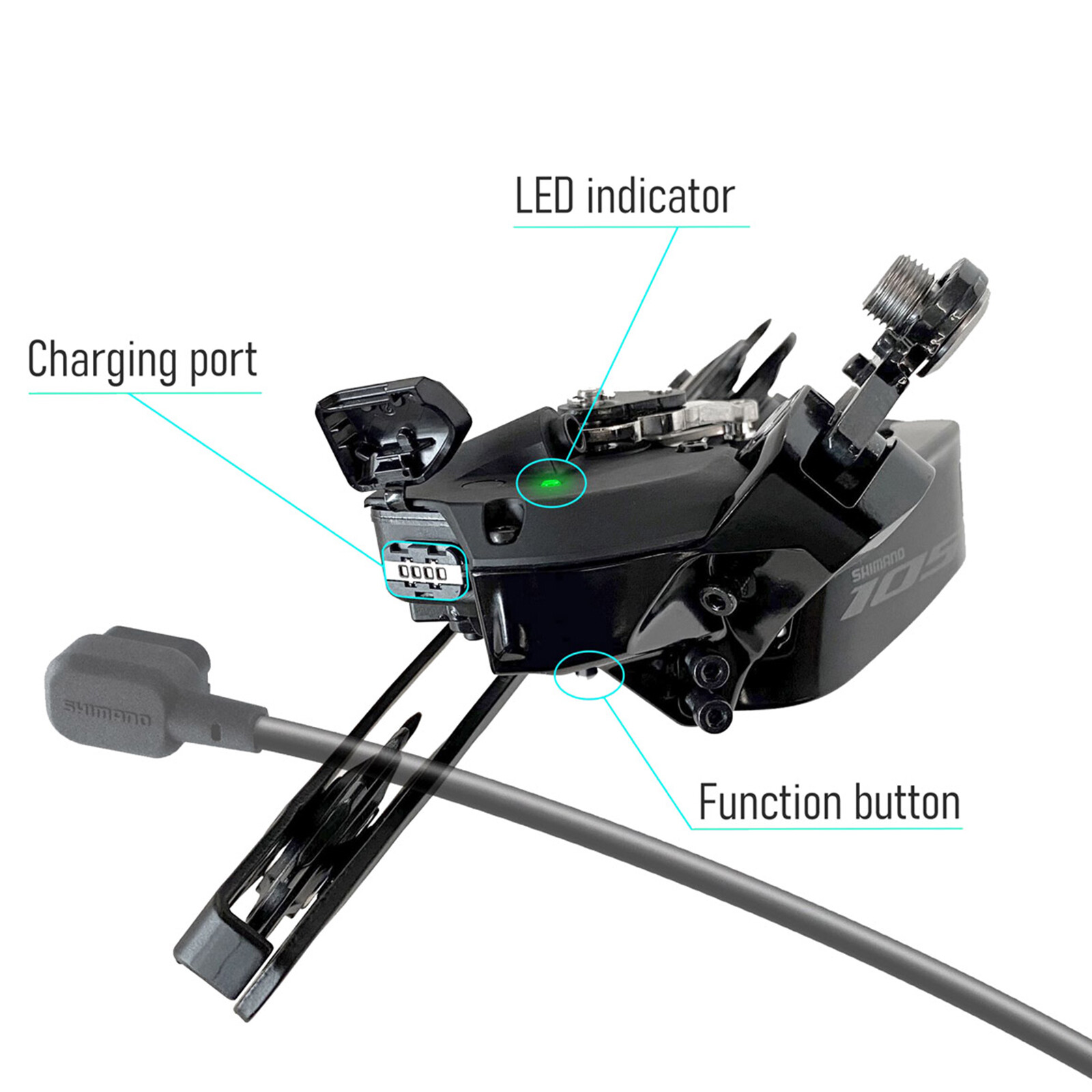Shimano 105 Di2 R7170 R7150 2×12 Speed Groupset With DN300 Battery/SD300/EC300