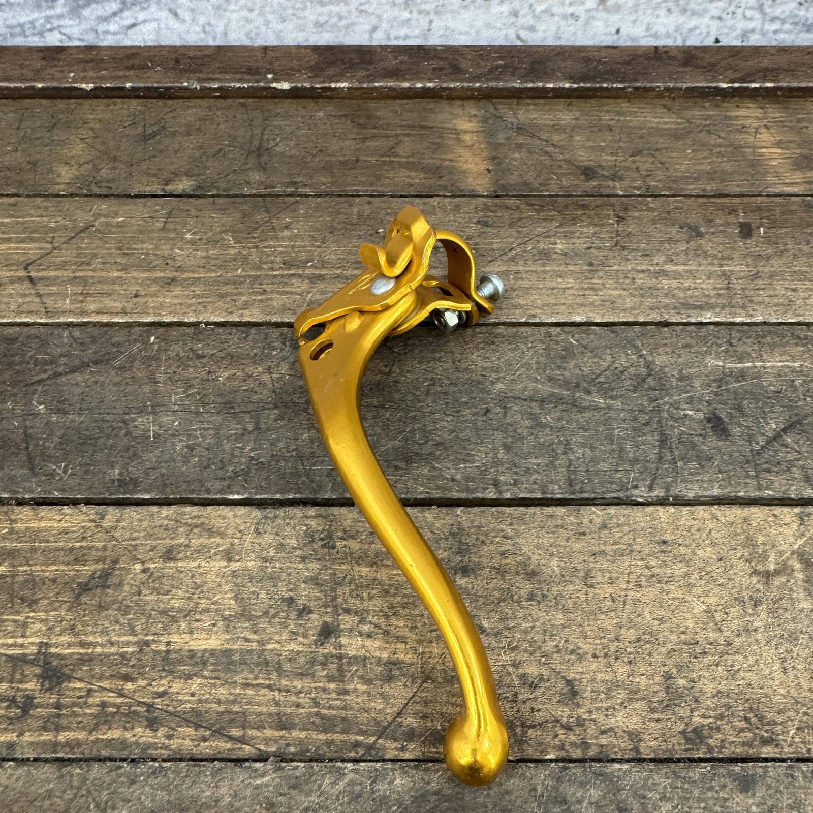 Vintage Weinmann BMX Brake Lever LEFT Gold NOS Prebent 1982 4-Finger 80s 82