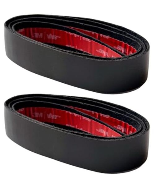 Full Grain Leather Motorcycle Handlebar Grip Wraps – American Made, Extra Black