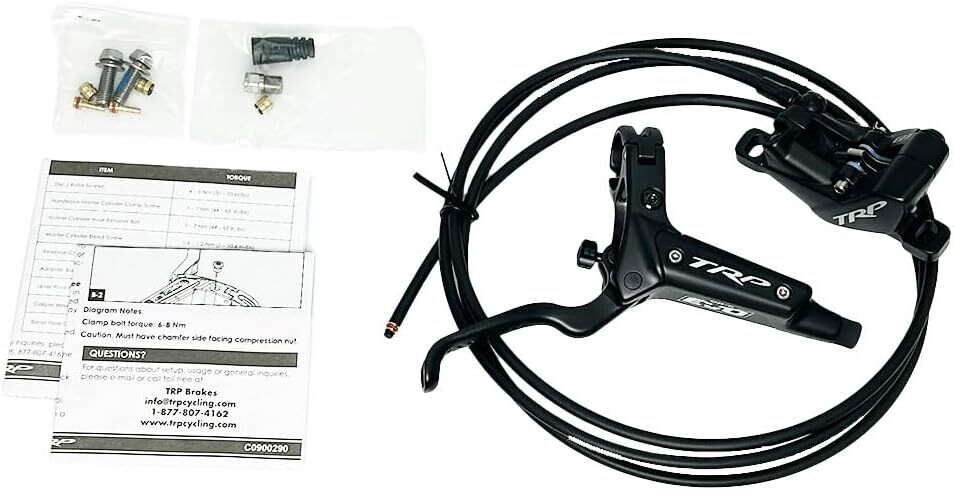 TRP DH-R EVO HD-M846 Hydraulic Disc Brake Set 4-Piston Caliper Front Rear BLACK