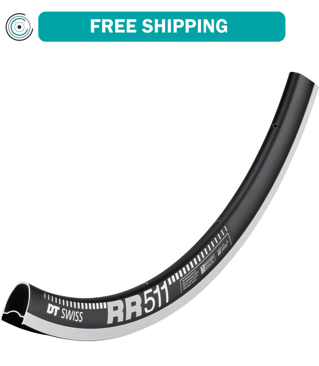 DT Swiss RR 511 700c Tubeless Ready Road Rim 28h Black Squorx Nipples Rim