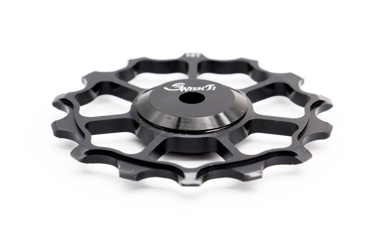 Swishti Narrow-Wide Bike Oversized Fully-CNC Derailleur Pulley 14T Black