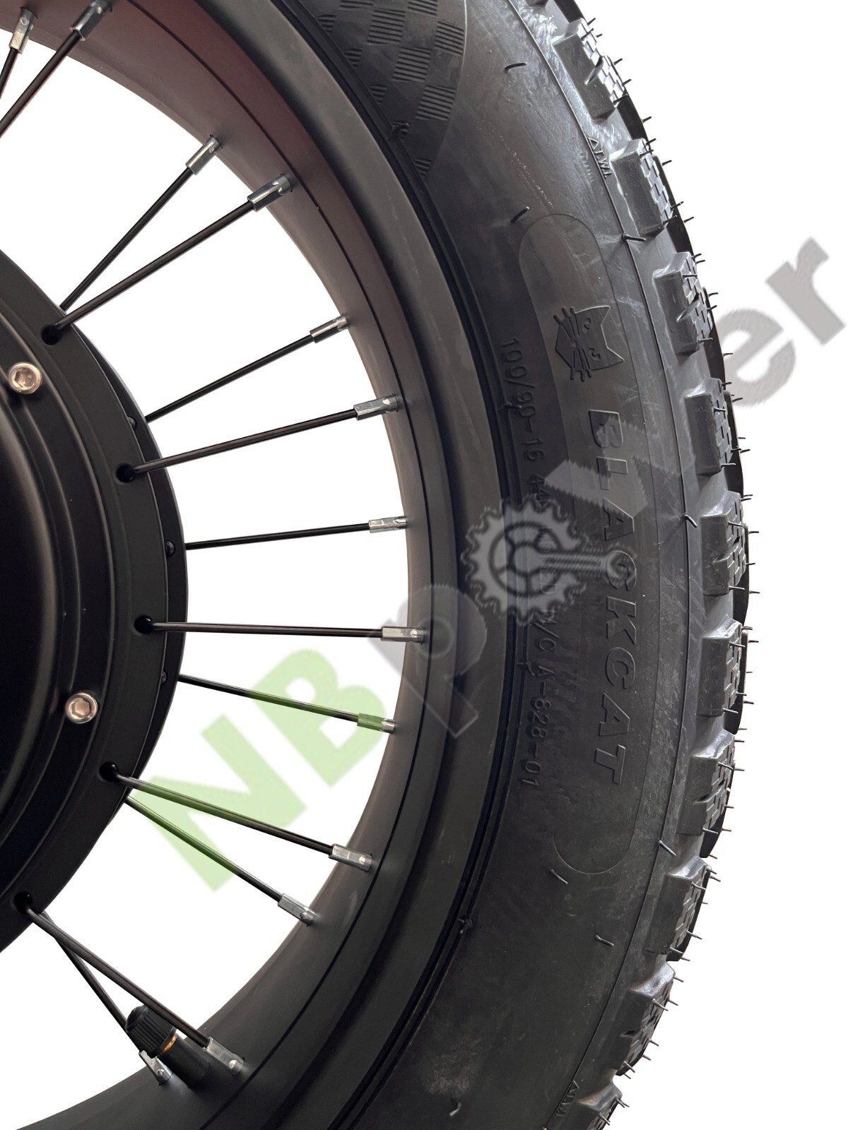 QS205 48-72V 5000W 170MM dropout 50H BLDC hub motor wheel with tire.