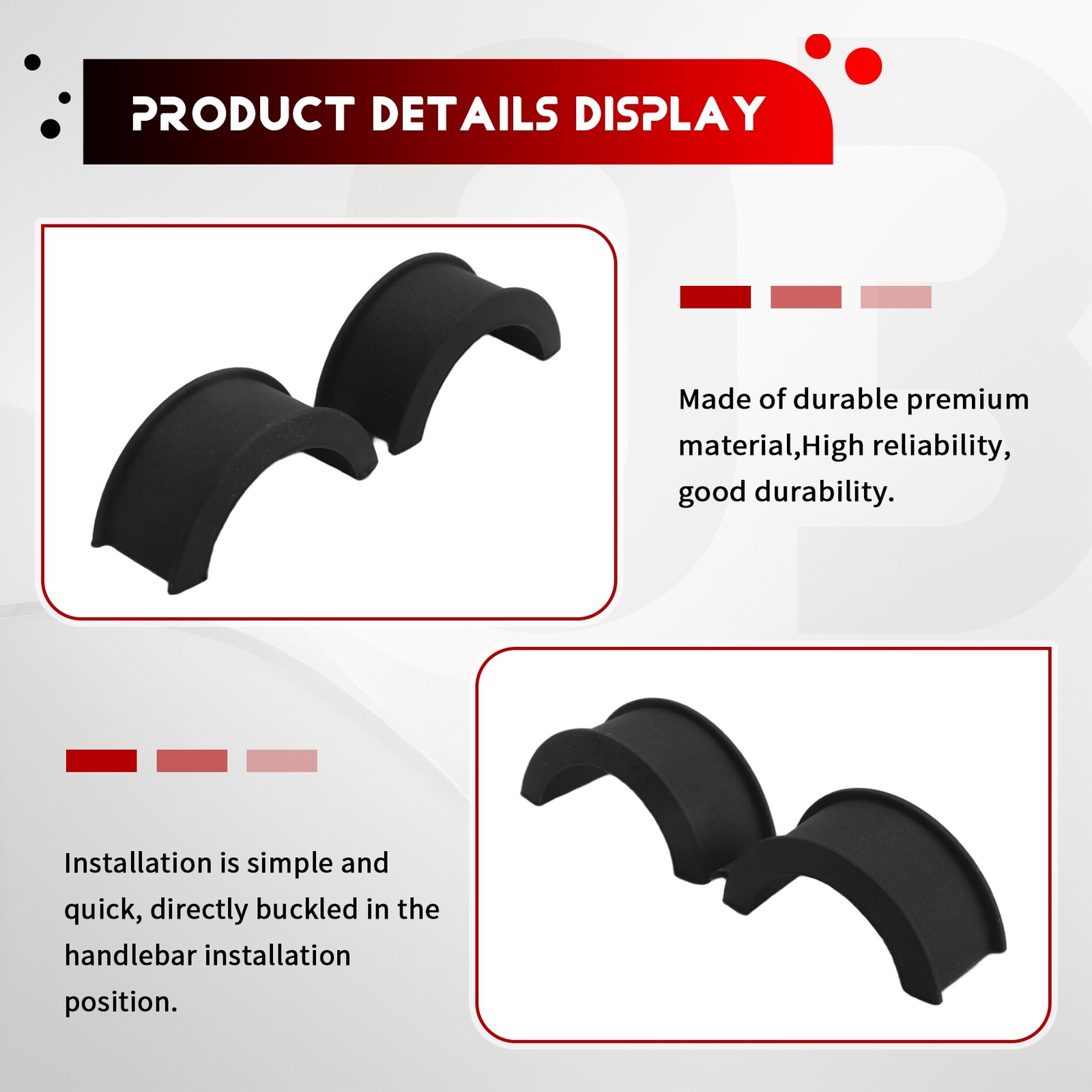 8Pcs Handlebar Silicone Gasket 31.8 To 25.4/22.2 Handlebar Gasket7759