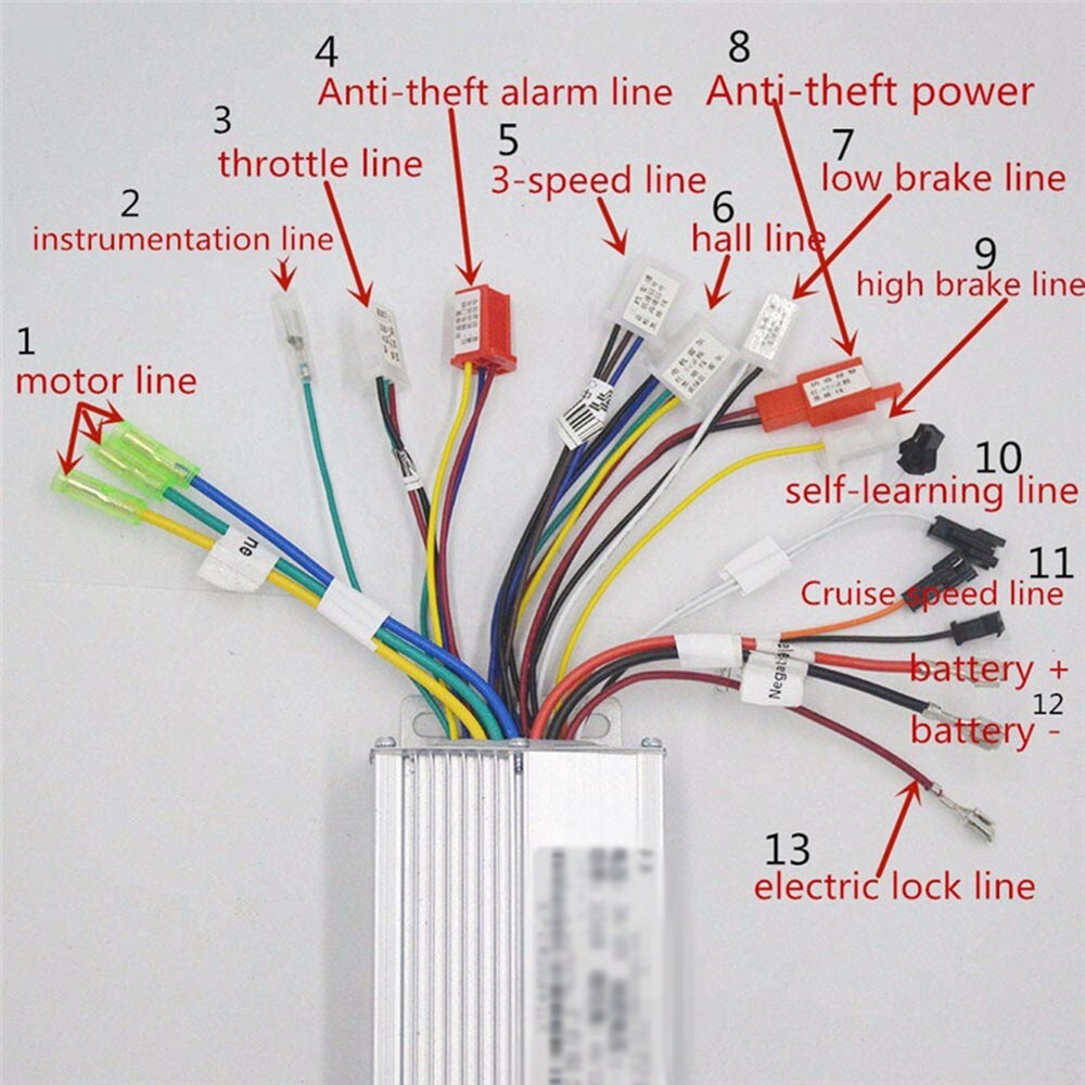 36V48V 350W E-bike Brushless Controller For Electric Bicycle Scooter Motor New