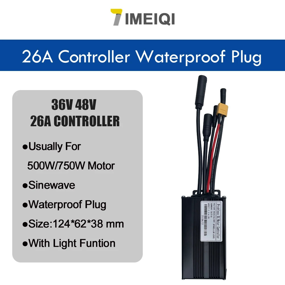 Three-Mode Ebike Sine Wave Controller 36V 48V 17-40A with LCD S866 S966 Display