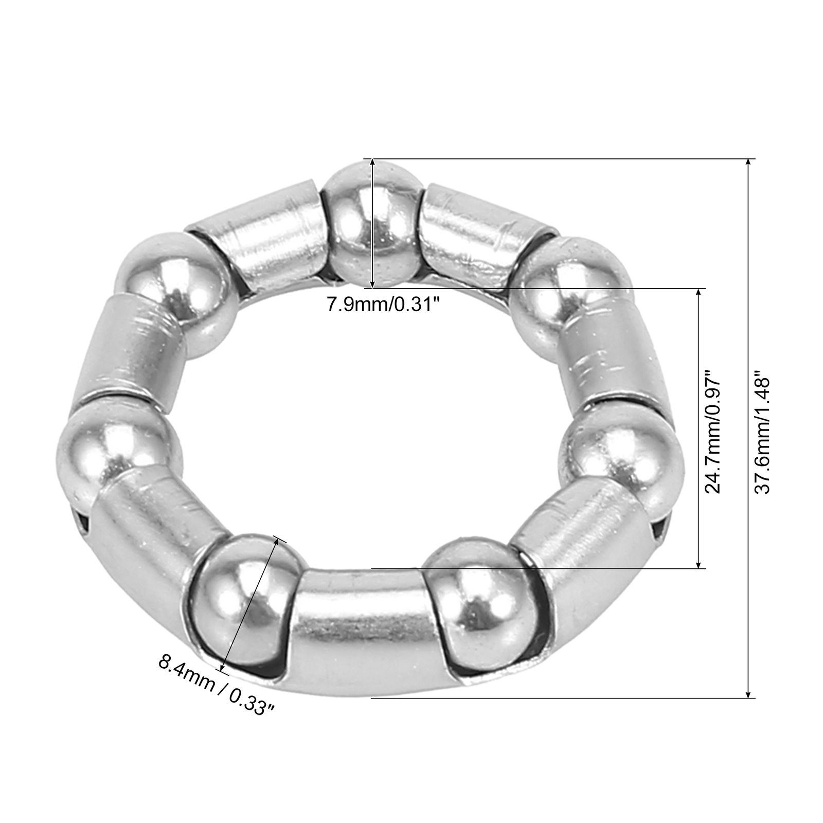 2pcs 37.6mm x 7 Ball Bearings Cages Crank Wheel Bearing Retainer for Bicycle