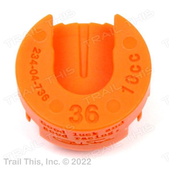 Fox Float NA 2 Mountain Bike Fork Air Spring Volume Spacer for 36mm, 10cc Orange