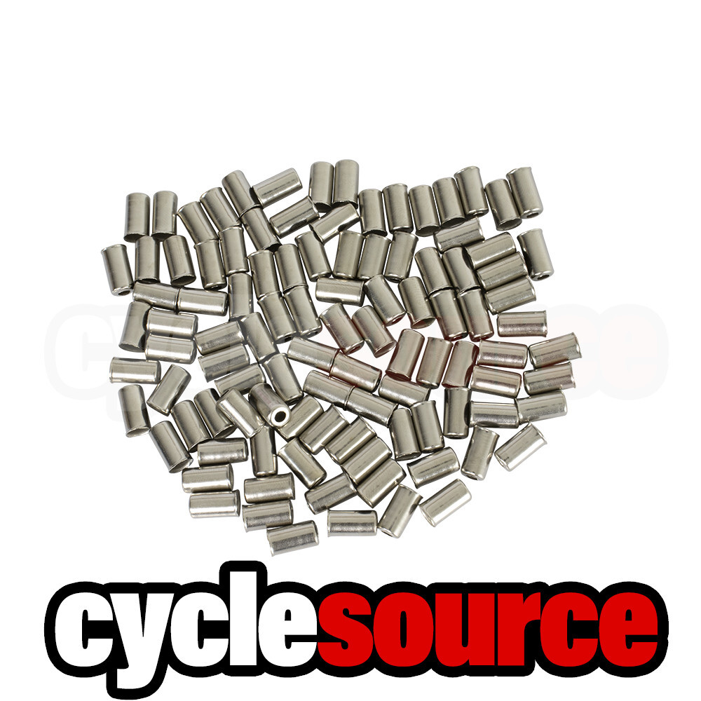 ENIX Bike Bicycle Brake Cable Housing Ferrule 5mm Chrome 100PC/PACK