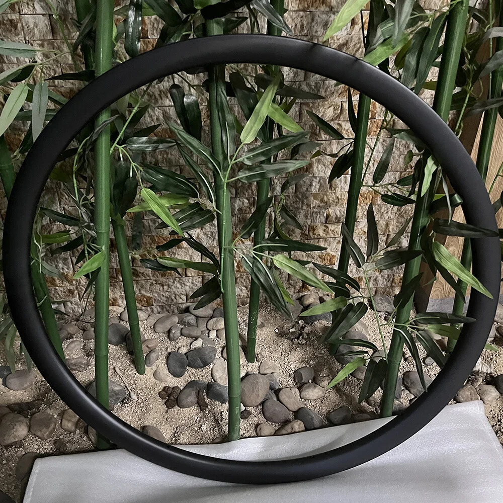 700C Carbon Fiber Gravel Bike Rim 28mmx45mm Tubeless Clincher Road Bicycle Wheel