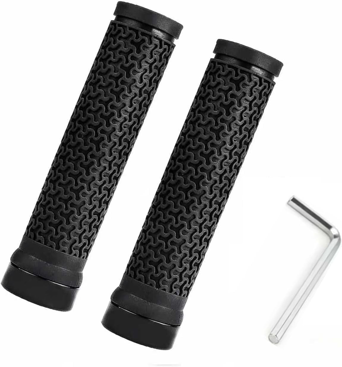 Non-Slip Lock-on Rubber Handlebar Grips for BMX,Mountain,MTB,City,Folding Bikes