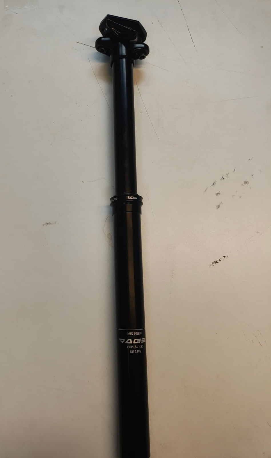 2025 KS Rage-i Dropper Seatpost – 31.6mm, 170mm & 125mm, Black ( 495 & 392 )