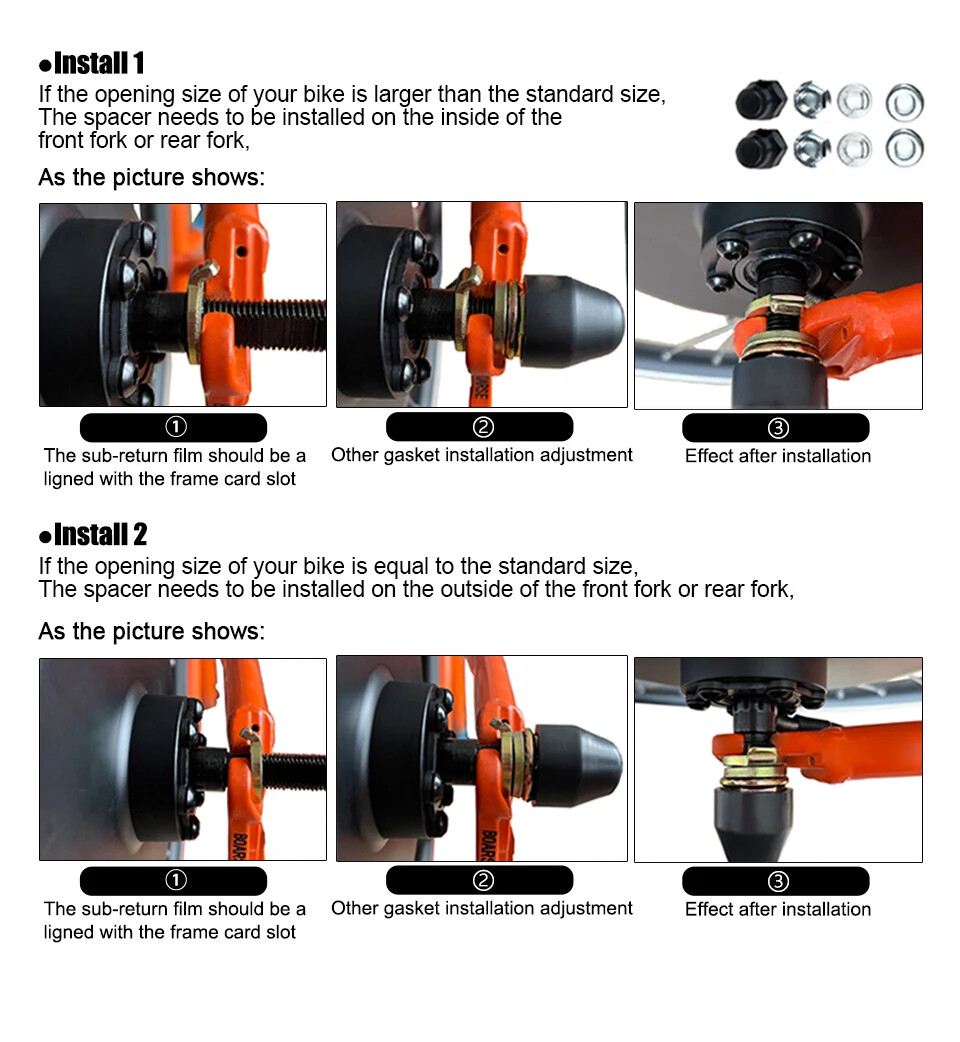 250W-500W E-bike Conversion Kit 36V 48V Rear Rotate Wheel Hub Motor Drop 135mm