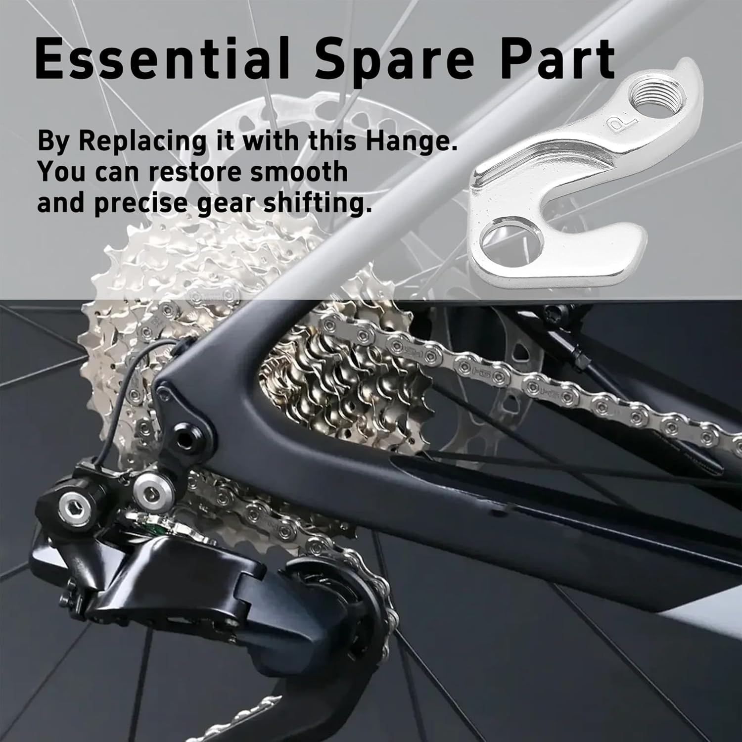 Universal Derailleur Hanger Replacement Part for Most Bicycle Models, Aluminum A