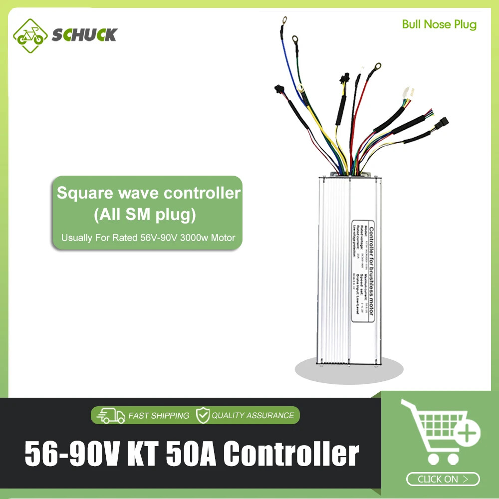 KT Controller 15A-50A E-bike Square Sine Wave Control System 36V 48V 72V Motor