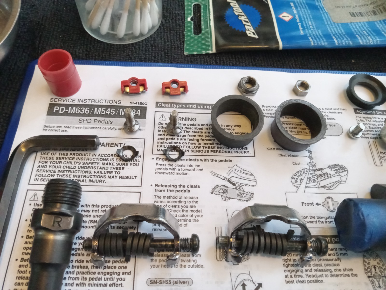 Vintage Shimano DX PD-M636 9/16 Pedals & Rebuild Service Availability