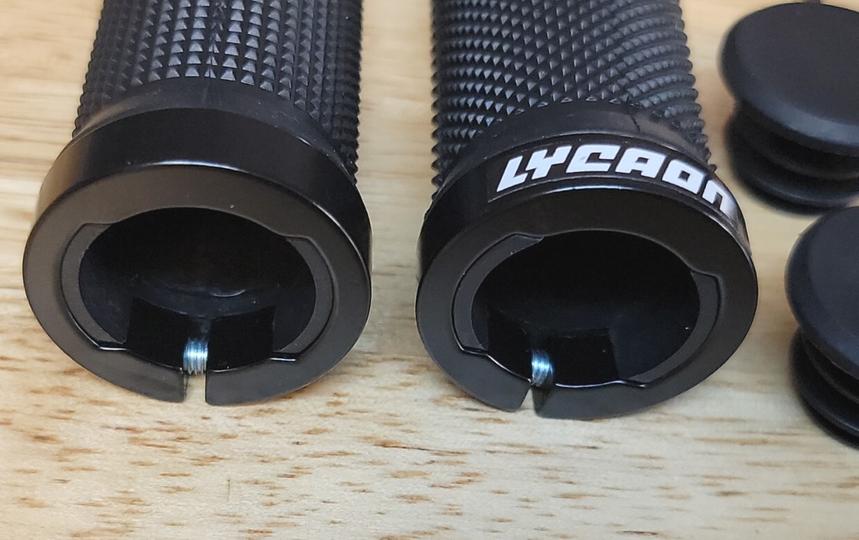 Non-Slip Bike Handlebar Rubber Grips for BMX MTB Mountain Bike with End Caps